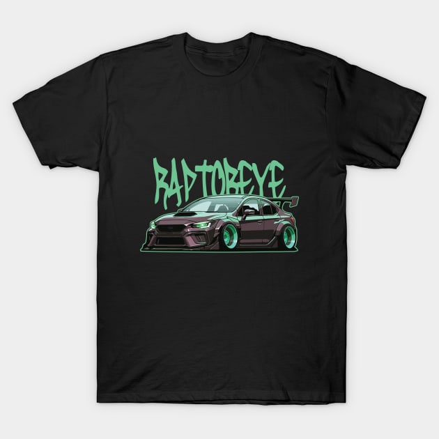 Subaru WRX STI Car Art - Impreza Modified Raptor Eye JDM Car T-Shirt by JDM-Rey